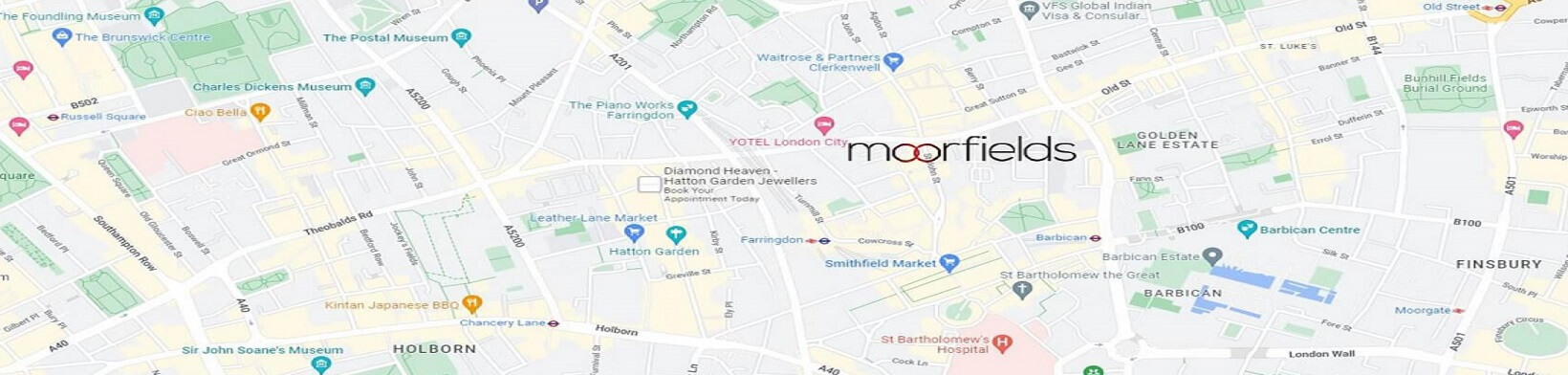 Map of OUR OFFICESMoorfields Advisory Ltd82 St John StreetLondon EC1M 4JN