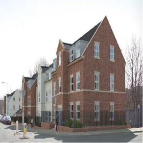 Photograph of Part built development site in Birkenhead, Liverpool